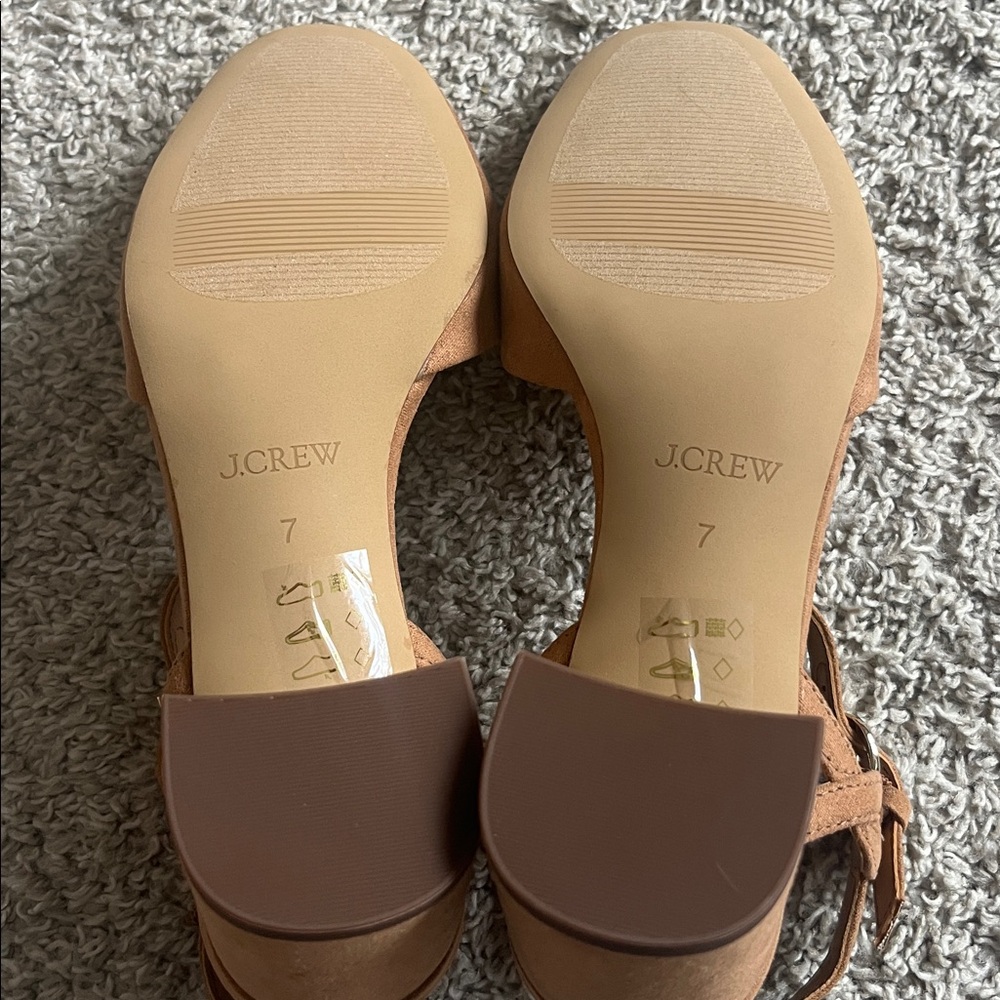 J. Crew Tan Block Heel Sandals - Picture 7 of 7
